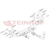 M-360 STEINHOF Фаркоп на Mitsubishi Pajero Pinin H70 3 двери 1999-2007. Требуется подрезка бампера. Тип шара: AH (горизонтальное быстросъемное крепление шара на ключе). Нагрузки: 1850/85 кг, масса фаркопа 16,9 кг (без электрики в комплекте)