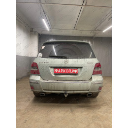 M127A GALIA Полностью оцинкованный фаркоп на Mercedes GLK-Class x204 2008-2015. Подрозетник убирается за бампер. Тип шара: A. Невидимый вырез бампера. Нагрузки: 2