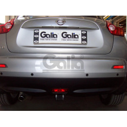 N053A GALIA Полностью оцинкованный фаркоп на Nissan Juke 2WD 2011-2019. Подрозетник убирается за бампер. Шар перекрывает противотуманную фару. Тип шара: A. Н