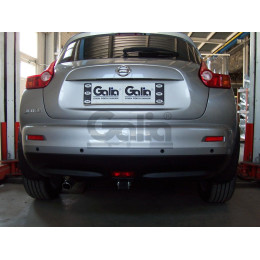 N053A GALIA Полностью оцинкованный фаркоп на Nissan Juke 2WD 2011-2019. Подрозетник убирается за бампер. Шар перекрывает противотуманную фару. Тип шара: A. Н