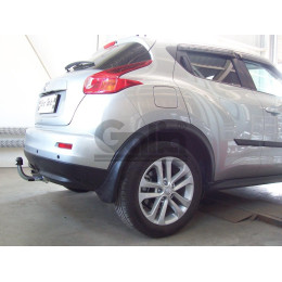 N053A GALIA Полностью оцинкованный фаркоп на Nissan Juke 2WD 2011-2019. Подрозетник убирается за бампер. Шар перекрывает противотуманную фару. Тип шара: A. Н