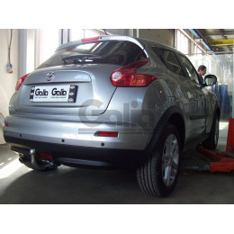 N053A GALIA Полностью оцинкованный фаркоп на Nissan Juke 2WD 2011-2019. Подрозетник убирается за бампер. Шар перекрывает противотуманную фару. Тип шара: A. Н