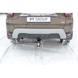 NTE-12-991122.00 PT GROUP Фаркоп на Renault Duster 2010-2021, 2021-2022, Nissan Terrano 2014-2022, Renault Kaptur 2016-2022 без подрезки бампера. Тип шара: E (легкосъемный шар под квадрат). Наг