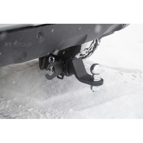 NTE-12-991122.00 PT GROUP Фаркоп на Renault Duster 2010-2021, 2021-2022, Nissan Terrano 2014-2022, Renault Kaptur 2016-2022 без подрезки бампера. Тип шара: E (легкосъемный шар под квадрат). Нагрузки: 1600/75 кг, масса фаркопа 16,8 кг (без электрики в комп