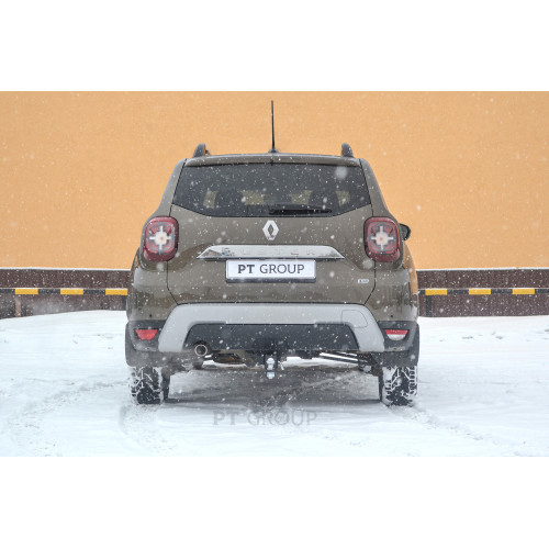 NTE-12-991122.00 PT GROUP Фаркоп на Renault Duster 2010-2021, 2021-2022, Nissan Terrano 2014-2022, Renault Kaptur 2016-2022 без подрезки бампера. Тип шара: E (легкосъемный шар под квадрат). Нагрузки: 1600/75 кг, масса фаркопа 16,8 кг (без электрики в комп
