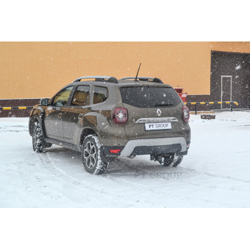 NTE-12-991122.00 PT GROUP Фаркоп на Renault Duster 2010-2021, 2021-2022, Nissan Terrano 2014-2022, Renault Kaptur 2016-2022 без подрезки бампера. Тип шара: E (легкосъемный шар под квадрат). Нагрузки: 1600/75 кг, масса фаркопа 16,8 кг (без электрики в комп