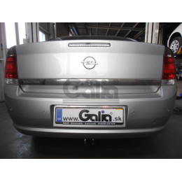 O045C GALIA Полностью оцинкованный фаркоп на Opel Vectra C седан/хетчбек 2002-2008. Подрозетник убирается за бампер. Тип шара: C (горизонтальный съемный). У