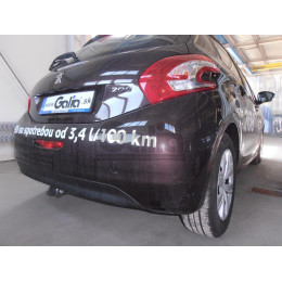 P042A GALIA Полностью оцинкованный фаркоп на Peugeot 208 хетчбек 2012-2019, Citroen C3 2016-. Подрозетник убирается за бампер. Тип шара: A. Невидимый вырез бампера