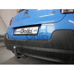P042A GALIA Полностью оцинкованный фаркоп на Peugeot 208 хетчбек 2012-2019, Citroen C3 2016-. Подрозетник убирается за бампер. Тип шара: A. Невидимый вырез бампера