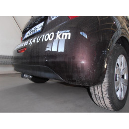 P042A GALIA Полностью оцинкованный фаркоп на Peugeot 208 хетчбек 2012-2019, Citroen C3 2016-. Подрозетник убирается за бампер. Тип шара: A. Невидимый вырез бампера