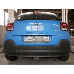 P042A GALIA Полностью оцинкованный фаркоп на Peugeot 208 хетчбек 2012-2019, Citroen C3 2016-. Подрозетник убирается за бампер. Тип шара: A. Невидимый вырез бампера