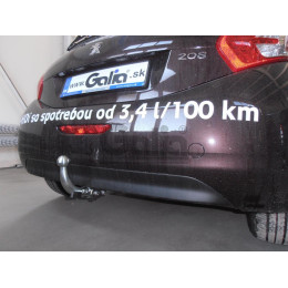 P042A GALIA Полностью оцинкованный фаркоп на Peugeot 208 хетчбек 2012-2019, Citroen C3 2016-. Подрозетник убирается за бампер. Тип шара: A. Невидимый вырез бампера