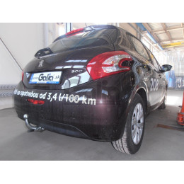 P042A GALIA Полностью оцинкованный фаркоп на Peugeot 208 хетчбек 2012-2019, Citroen C3 2016-. Подрозетник убирается за бампер. Тип шара: A. Невидимый вырез бампера