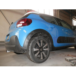 P042A GALIA Полностью оцинкованный фаркоп на Peugeot 208 хетчбек 2012-2019, Citroen C3 2016-. Подрозетник убирается за бампер. Тип шара: A. Невидимый вырез бампера