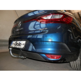 R100A GALIA Полностью оцинкованный фаркоп на Renault Megane GrandCoupe седан 2016-. Подрозетник убирается за бампер. Тип шара: A. Невидимый вырез бампера. Нагру