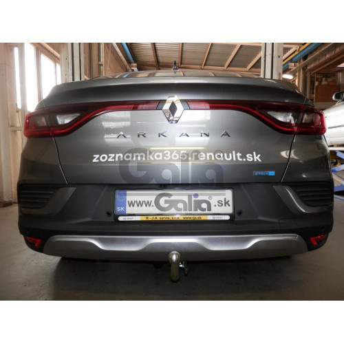 R105C GALIA Полностью оцинкованный фаркоп на Renault Arkana (только Европейская версия) 2019-. Тип шара: C (горизонтальный съемный). Установка без снятия и выреза бампера. Нагрузки: 1600/80 кг, масса фаркопа 16,87 кг
