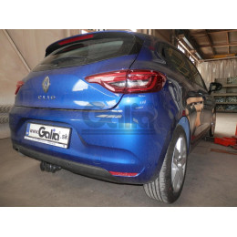 R106A GALIA Полностью оцинкованный фаркоп на Renault Clio 2019-. Тип шара: A. Невидимый вырез бампера. Нагрузки: 1000/75 кг, масса фаркопа 14 кг