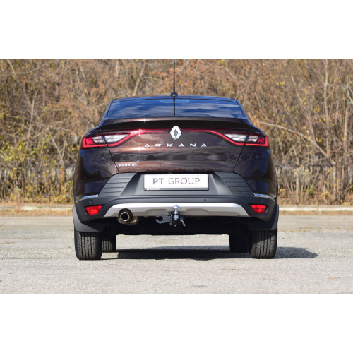 RAR-19-991122.00 PT GROUP Фаркоп на Renault Arkana 2019-2022 без подрезки бампера. Тип шара: E (легкосъемный шар под квадрат). Нагрузки: 1500/75 кг, масса фаркопа 18,4 кг (без электрики в комплекте)