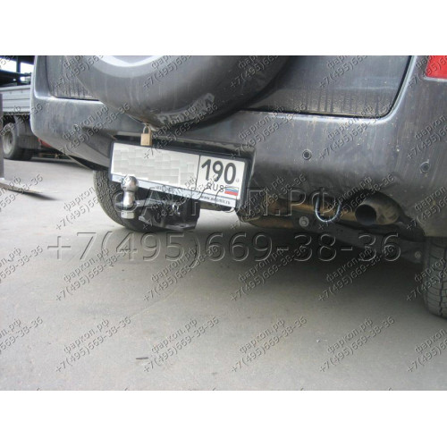 FA 0375-E Бизон Фаркоп на Suzuki Grand Vitara II 5 дверей 2005-2015. Требуется подрезка бампера. Тип шара: E (легкосъемный шар под квадрат). Нагрузки: 2600/120 кг. Не комплектуется электрикой
