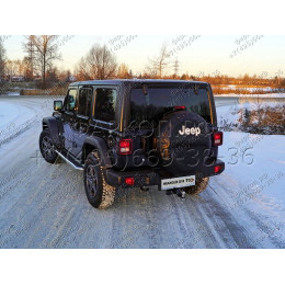 TCU00134 ТСС Фаркоп на Jeep Wrangler JL 2018- без подрезки бампера. Тип шара: E (шаровый узел под американский квадрат). Нагрузки: 3500/150 кг