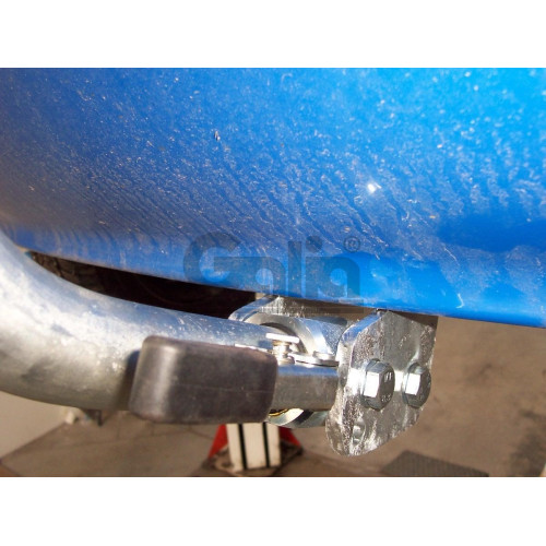 S081C GALIA Полностью оцинкованный фаркоп на Skoda Fabia хетчбек 2000-2007, 2007-2014. Подрозетник убирается за бампер. Тип шара: C (горизонтальный съемный). Невидимый вырез бампера. Нагрузки: 1200/50 кг, масса фаркопа 14,17 кг