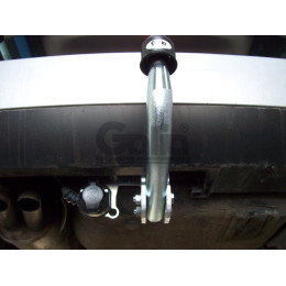 S088C GALIA Полностью оцинкованный фаркоп на Skoda Superb I 2002-2008, Volkswagen Passat B5 седан/универсал 1996-2005. Выхлопная труба с левой стороны. Подрозетник убира