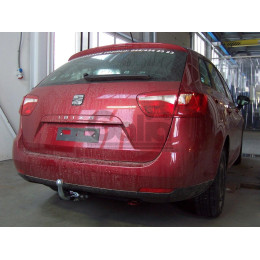 S095C GALIA Полностью оцинкованный фаркоп на SEAT Ibiza IV хетчбек 3/5 дверей 2008-2017, Ibiza ST универсал 2010-2017. Тип шара: C (горизонтальный съемный). Подрезка б