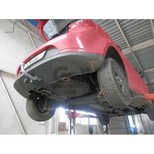 S095C GALIA Полностью оцинкованный фаркоп на SEAT Ibiza IV хетчбек 3/5 дверей 2008-2017, Ibiza ST универсал 2010-2017. Тип шара: C (горизонтальный съемный). Подрезка бампера. Нагрузки: 1200/75 кг, масса фаркопа 15,06 кг