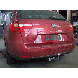 S095C GALIA Полностью оцинкованный фаркоп на SEAT Ibiza IV хетчбек 3/5 дверей 2008-2017, Ibiza ST универсал 2010-2017. Тип шара: C (горизонтальный съемный). Подрезка б