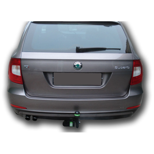 S106-A Лидер-плюс ТСУ для Skoda Octavia II лифтбек (1Z3) 2008-2013, Skoda Superb 2 (3T5) универсал 2009-2015. Требуется подрезка бампера. Нагрузки: 1300/75 кг, масса фаркопа 14,68 кг (без электрики в комплекте)