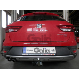 S113A GALIA Полностью оцинкованный фаркоп на Seat Leon X-Perience универсал 2014-2020. Подрозетник убирается за бампер. Тип шара: A. Невидимый вырез бампера. Н