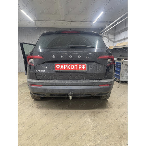 S119A GALIA Полностью оцинкованный фаркоп на Skoda Karoq 2018-, SEAT Ateca 2016-, Cupra Ateca 2016-, Cupra Formentor 2016-. Тип шара: A. Невидимый вырез бампера. Нагрузки: 2500/100 кг, масса фаркопа 14,52 кг