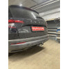 S119A GALIA Полностью оцинкованный фаркоп на Skoda Karoq 2018-, SEAT Ateca 2016-, Cupra Ateca 2016-, Cupra Formentor 2016-. Тип шара: A. Невидимый вырез бампера. Нагрузки: 2500/100 кг, масса фаркопа 14,52 кг