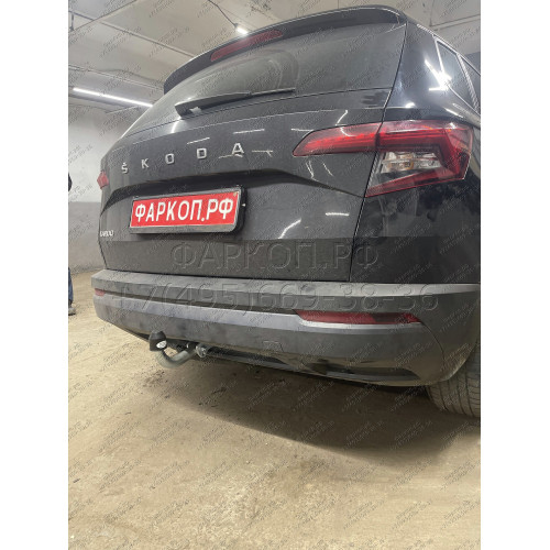S119A GALIA Полностью оцинкованный фаркоп на Skoda Karoq 2018-, SEAT Ateca 2016-, Cupra Ateca 2016-, Cupra Formentor 2016-. Тип шара: A. Невидимый вырез бампера. Нагрузки: 2500/100 кг, масса фаркопа 14,52 кг