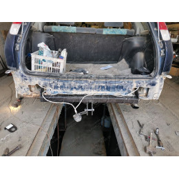 H.T72.A HALTY Фаркоп на Toyota Sprinter Carib 1995-2002 без подрезки бампера. Тип шара: A. Нагрузки: 750/75 кг, масса фаркопа 12,4 кг