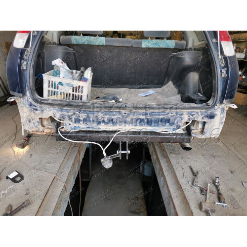 H.T72.A HALTY Фаркоп на Toyota Sprinter Carib 1995-2002 без подрезки бампера. Тип шара: A. Нагрузки: 750/75 кг, масса фаркопа 12,4 кг