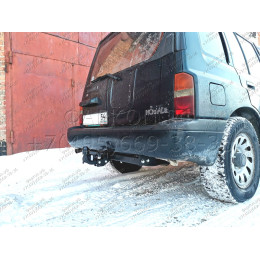 H.S38.A HALTY Фаркоп на Suzuki Escudo 5 дверей 1988-1998, Suzuki Vitara 1988-1998 без подрезки бампера. Тип шара: A. Нагрузки: 750/75 кг, масса фаркопа 12,9 кг