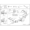 T069C GALIA Полностью оцинкованный фаркоп на Toyota Yaris 2014-2020. Тип шара: C (горизонтальный съемный). Установка без выреза бампера. Нагрузки: 1050/60 кг, масса фаркопа 14,6 кг