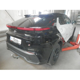 T073C GALIA Полностью оцинкованный фаркоп на Toyota C-HR 2018-2023, 2023-, Toyota Corolla хетчбек 2019-. Тип шара: C (горизонтальный съемный). Установка без выреза бамп