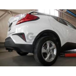 T073C GALIA Полностью оцинкованный фаркоп на Toyota C-HR 2018-2023, 2023-, Toyota Corolla хетчбек 2019-. Тип шара: C (горизонтальный съемный). Установка без выреза бамп