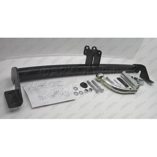 T102-BA TAVIALS ТСУ для Toyota Avensis T25 седан 2003-2008 без снятия и выреза бампера. Тип шара: C (оцинкованный, съемный). Нагрузки: 1500/75 кг, масса фаркопа 12,64 кг (без электрики в комплекте)