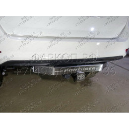 TCU00097 ТСС Фаркоп на Toyota Fortuner 2017- с накладкой с надписью Fortuner. Подрезка ушка крепления бампера. Тип шара: E (шаровый узел под американский квадр