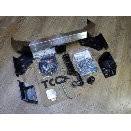 TCU00097 ТСС Фаркоп на Toyota Fortuner 2017- с накладкой с надписью Fortuner. Подрезка ушка крепления бампера. Тип шара: E (шаровый узел под американский квадр
