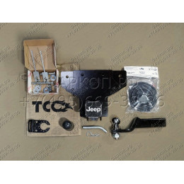 TCU00134 ТСС Фаркоп на Jeep Wrangler JL 2018- без подрезки бампера. Тип шара: E (шаровый узел под американский квадрат). Нагрузки: 3500/150 кг