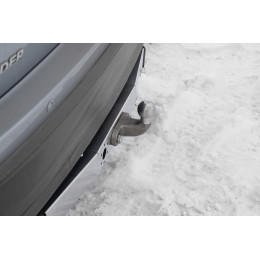 THL-13-991224.00 PT GROUP Фаркоп с нержавеющей накладкой на Toyota Highlander 2013-2020 без подрезки бампера. Тип шара: F. Нагрузки: 2500/120 кг, масса фаркопа 21,4 кг (без 