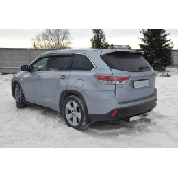 THL-13-991224.00 PT GROUP Фаркоп с нержавеющей накладкой на Toyota Highlander 2013-2020 без подрезки бампера. Тип шара: F. Нагрузки: 2500/120 кг, масса фаркопа 21,4 кг (без 