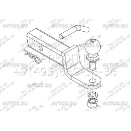 TY 35 AVTOS Фаркоп на Toyota Land Cruiser 76 1989-1998 без снятия и подрезки бампера. Тип шара: E. Нагрузки: 2000/100 кг (без электрики в комплекте)