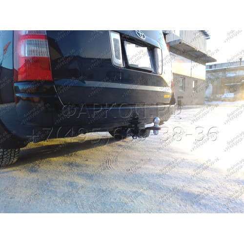 H.T69.E HALTY Фаркоп на Toyota Probox / Suceed 2WD/4WD 2014- без подрезки бампера. Тип шара: E. Нагрузки: 550/75 кг, масса фаркопа 19,5 кг
