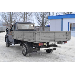 UPK-08-991124.00 PT GROUP Фаркоп с нержавеющей накладкой на УАЗ пикап 2008-, УАЗ Профи 2017- без подрезки бампера. Тип шара: E (легкосъемный шар под квадрат). 