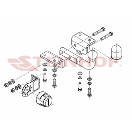 V-020 STEINHOF Фаркоп на Volkswagen Amarok 2010-2022 без снятия и подрезки бампера. Тип шара: A. Нагрузки: 2800/100 кг, масса фаркопа 6 кг (без электрики в комплекте)